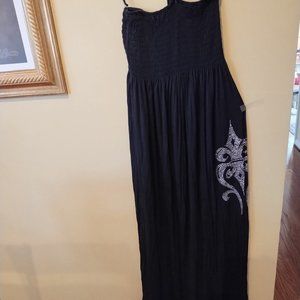 Beach Maxi Tie around the Neck Halt dress, One size Fits all.